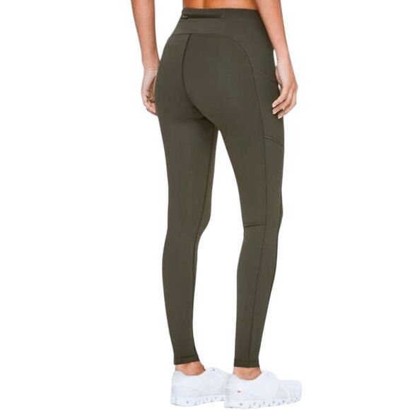 LULULEMON ATHLETICA Speed Up Tight V (28") In Dark Olive Size 2 - Picture 4 of 8